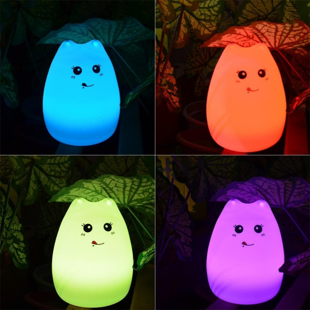 Rechargeable LED Cat Night Light With Remote Control and 7 Colors