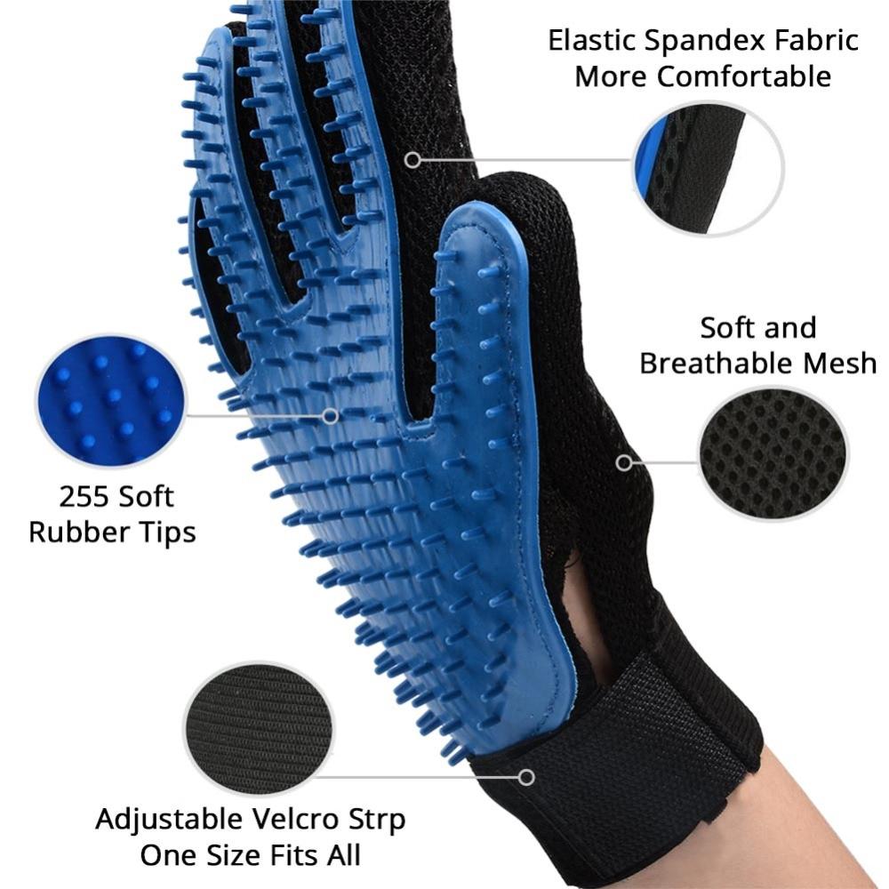Pet Hair Grooming Gloves for Cats and Dogs