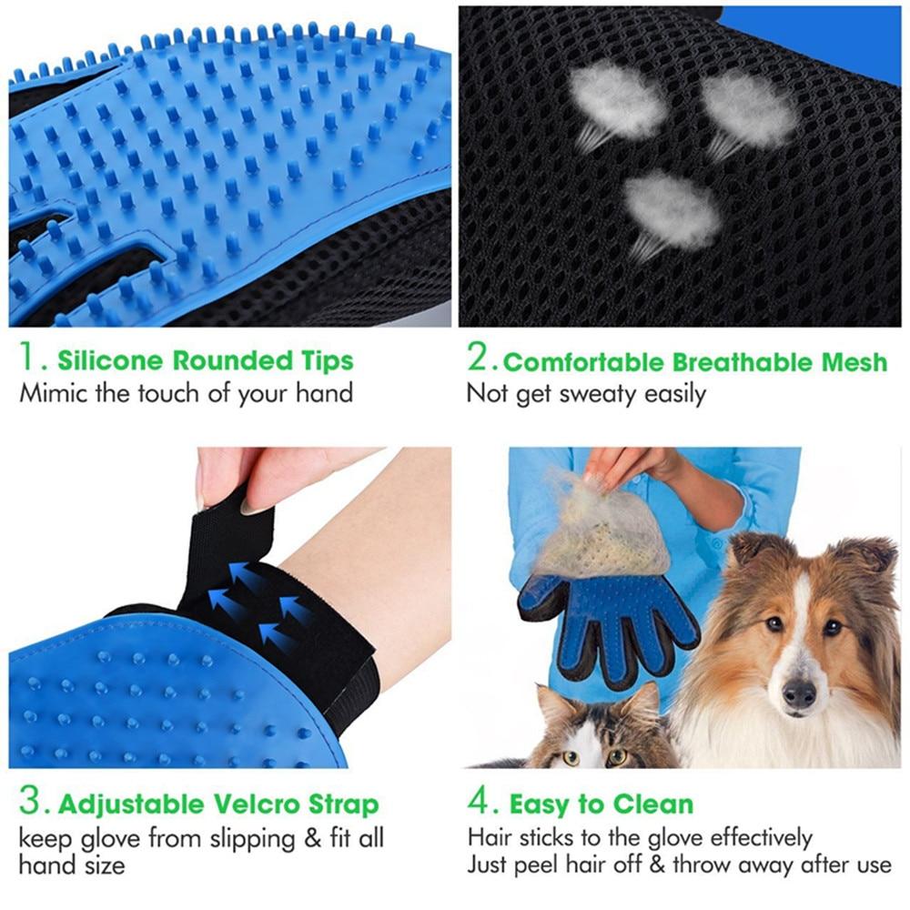 Pet Hair Grooming Gloves for Cats and Dogs